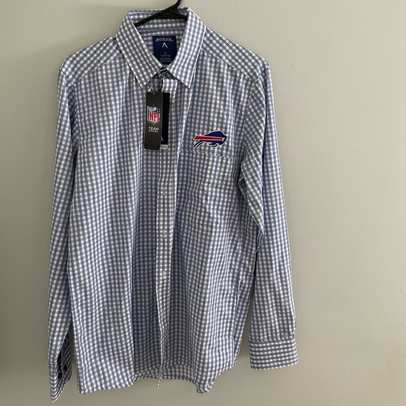 NWT Antigua® Buffalo Bills Structure Button Down Dress Shirt - Picture 1 of 7